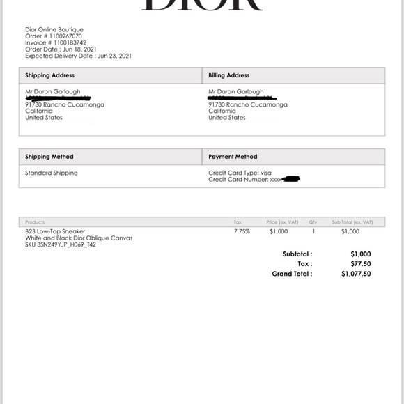 Dior MENS B23 Low Tops - Picture 6 of 6